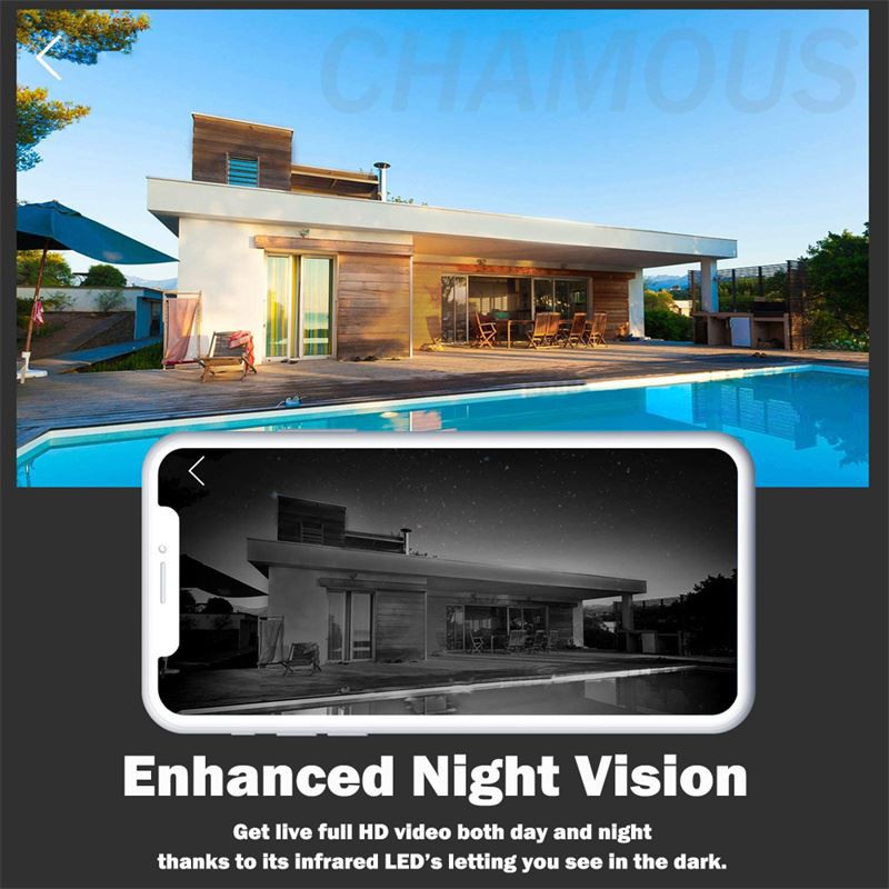 1080P night Vision solar Bullet Camera